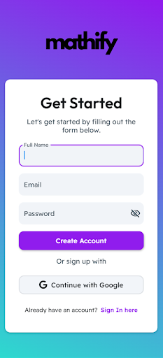 Mathify - Your Personal Tutor Screen 2