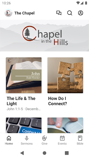 Android application Chapel In The Hills screenshort