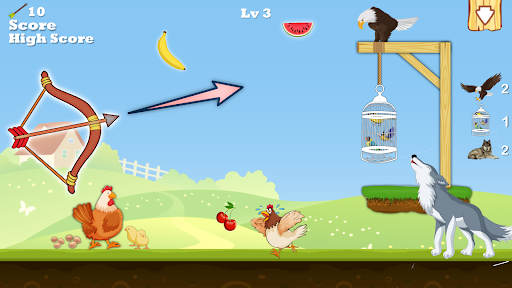 Android application Rope Archery Birds Rescue screenshort