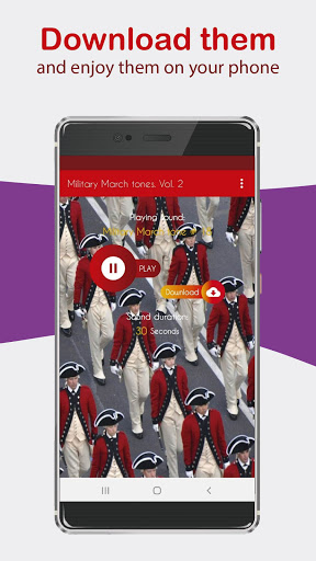 Ringtones of military marches. Screen 3