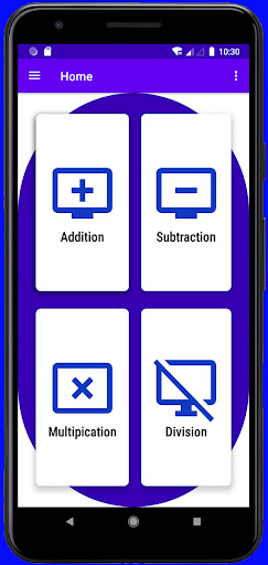 Android application kidMath screenshort