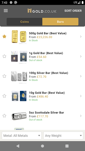 Live Gold Price - Gold.co.uk Screen 2