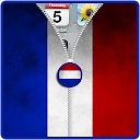 France Flag Zip Screen Lock icono