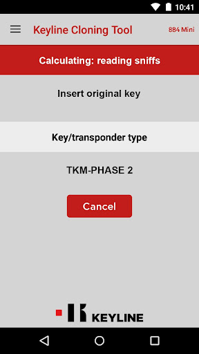 Keyline Cloning Tool Screen 2