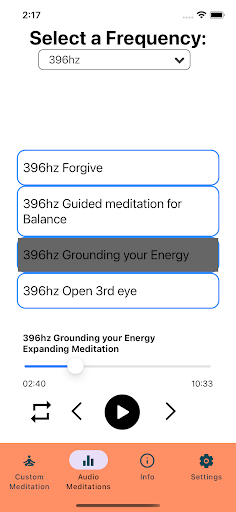 Solfeggio Healing Frequencies Screen 2