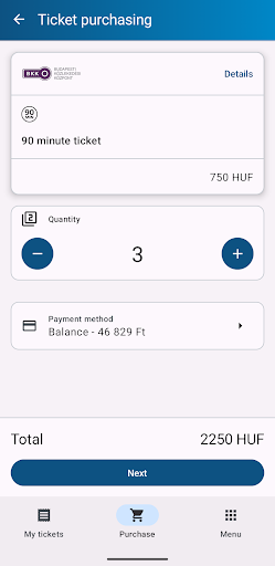 Mobiljegy for public transport Screenshot 2 - AppWisp.com