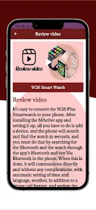 W26 Smart Watch Guide