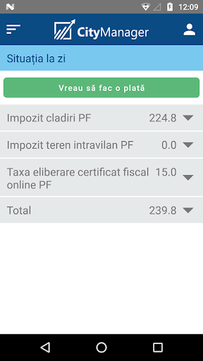 City Manager App Screen 2