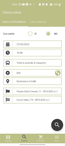 Android application Cotrap Puglia screenshort