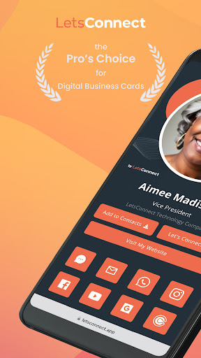 Android application LetsConnect Business Card screenshort