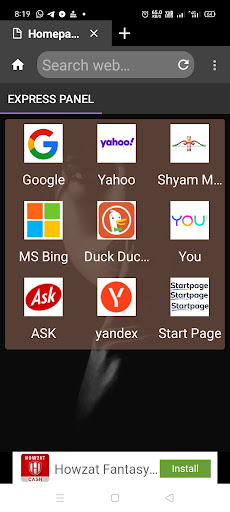 Android application Tomato Browser screenshort