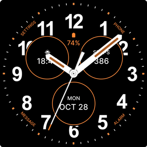 Casual Black Watch Face Logo