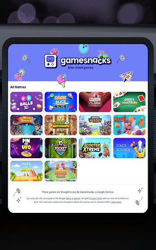 Screenshot of GameSnacks