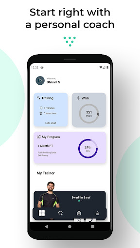 Android application Evolv Fit : Get Personal Coach screenshort