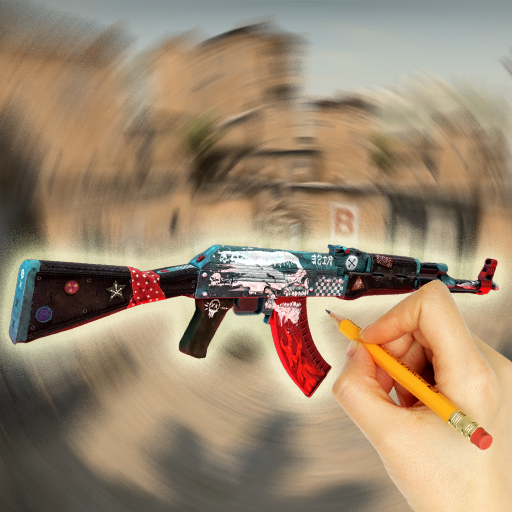 How to draw Weapons - AK 47 logo