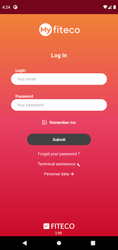 Android application My Fiteco screenshort