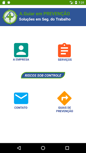 Android application A.Guiar em PREVENÇÃO - Seguran screenshort