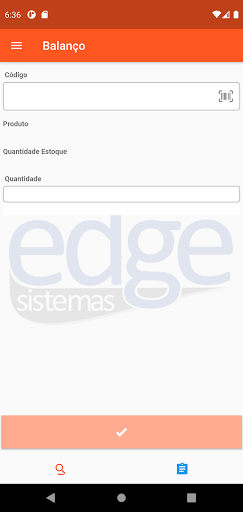 Android application Edge Produtos screenshort