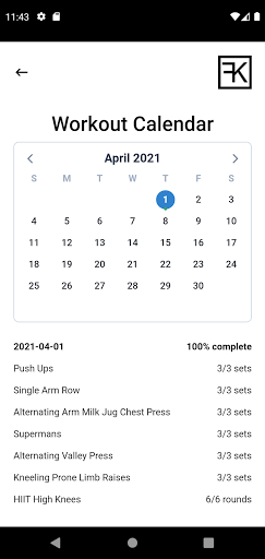 K.I.S.S. Fitness Screen 3