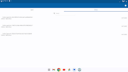 Android application Spinner EasyReports screenshort