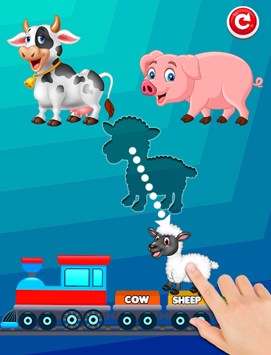 Learn Animal Names and Sounds with Kids Train
