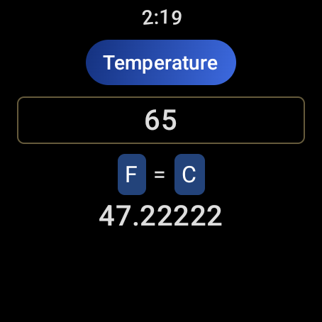 Android application WU Converter screenshort