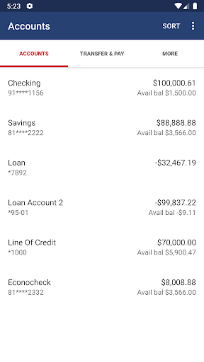 tnecu Mobile Banking Screen 3