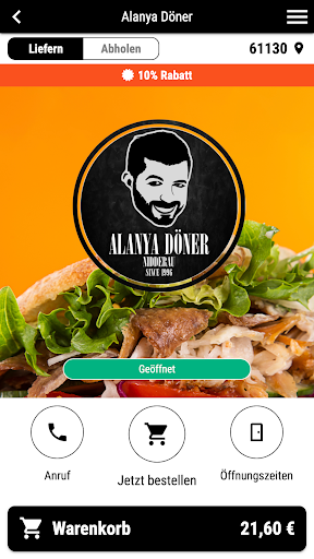 Android application Alanya Döner screenshort