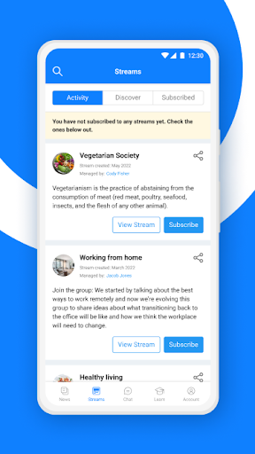 Android application ConnectOCE screenshort