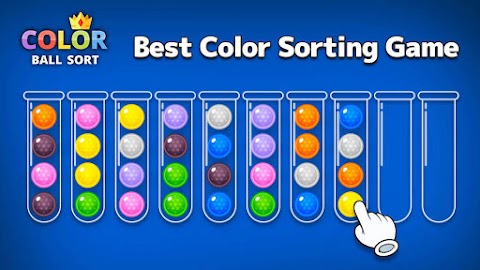 カラーボールソート - パズルゲームの並べ替えのおすすめ画像1