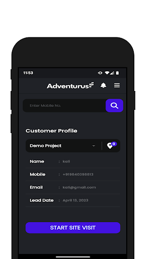 Adventurus Site Visit Screen 3