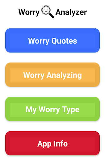 Android application Worry Analyzer screenshort