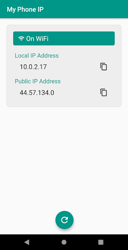 Android application My Phone IP Address screenshort
