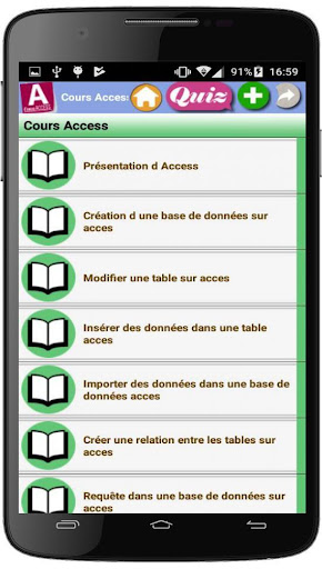 Android application Cours Access screenshort
