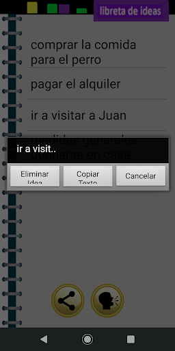 libreta de ideas Screen 2