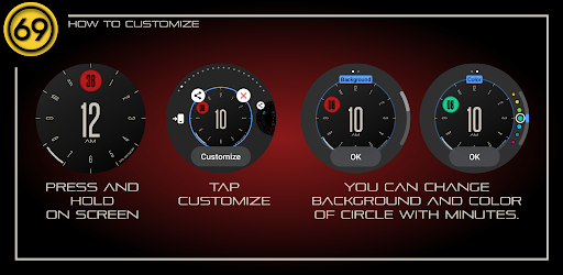 [69D] No Hands watch face Screen 2