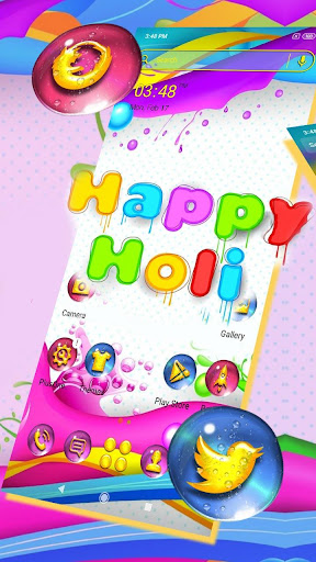 Android application Happy Holi Launcher Theme screenshort