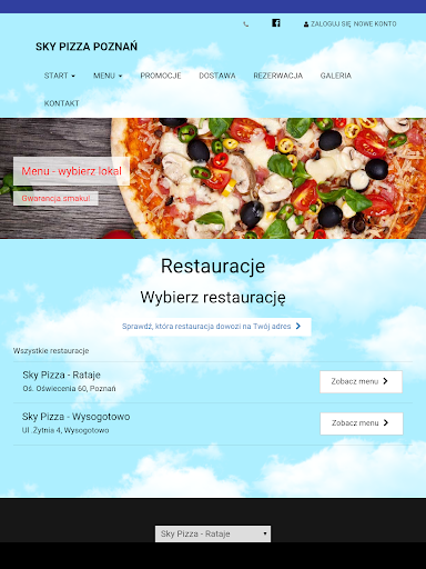 Sky Pizza Screen 3