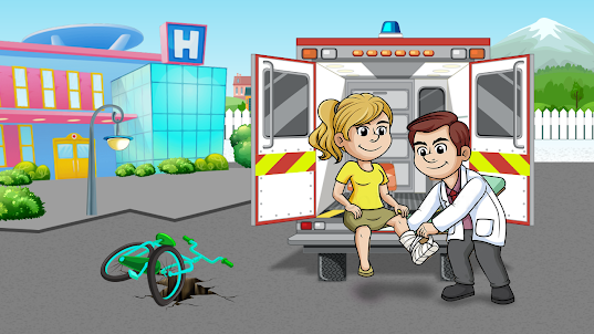 médico de ambulância d resgate