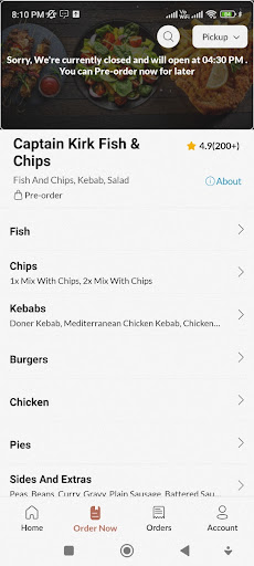 Captain Kirk Fish And Chips Screen 3