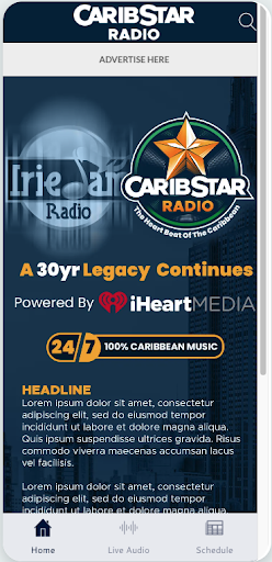 Android application CaribStar Radio screenshort