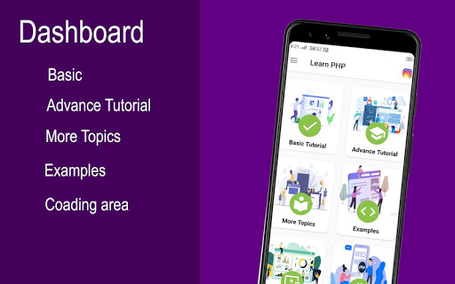 Android application Learn PHP screenshort