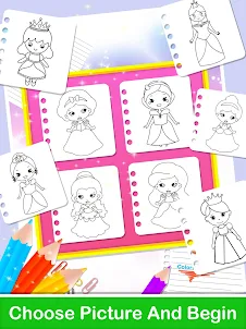 Princess Drawing Book For Kids