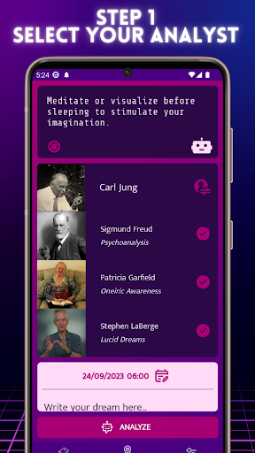 Android application Dream Analizer with AI screenshort