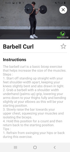 Android application VeganFitness.com screenshort
