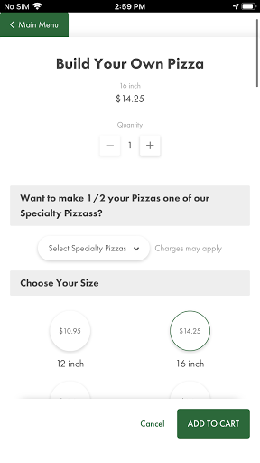 Android application Old Hag's Pizza and Pasta screenshort