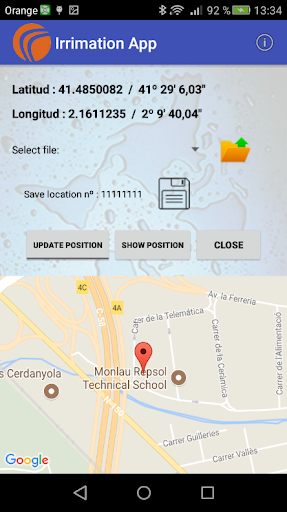 IRRIMATION APP Screen 2