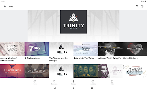 Screenshot of The Trinity Church App