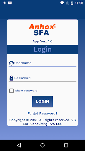 Android application AnhoxSFA screenshort