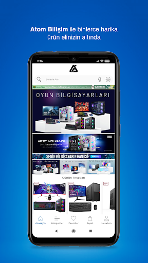 Android application Atom Bilişim screenshort
